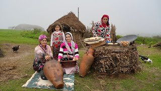 Кочевая жизнь! Приготовление закуски из баклажанов на ужин и выпечка хлеба тандури