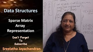 DS- 11 Data Structures- Sparse Matrix Array Representation|For KTU ,BCA and MCA students |Malayalam|