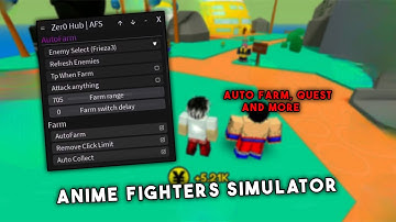 Anime Fighters Simulator Script Hack GUI | Auto Farm, Quest, Auto Farm + Dungeons and More
