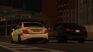 АГРЕССИВНЫЕ ШАШКИ НА MERCEDES-BENZ C 6.3 AMG & BMW M5 // ШАШКИ ASSETTO CORSA