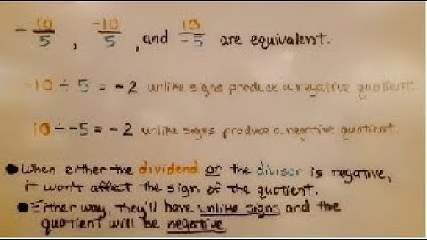 7th Grade Math 3.5a, Placement of Negative Signs in Quotients, Negative Fractions
