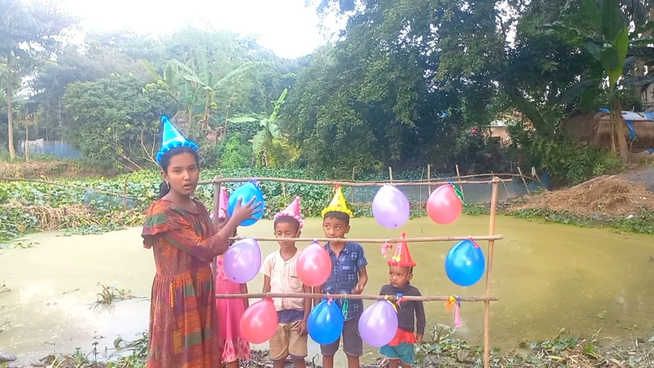 Outdoor fun with Flower Balloon and learn colors for kids by I kids episode nomber-2