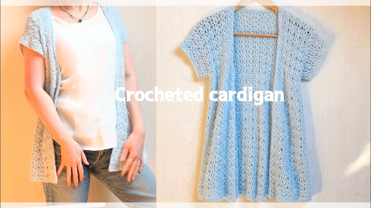 How to crochet a long cardigan with a beautiful silhouette - YouTube
