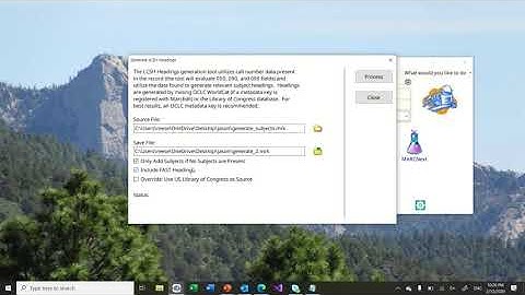 Video demonstrating subject generation (MarcEdit) -- no sound