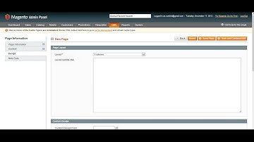 How to Create a New Page on Magento.