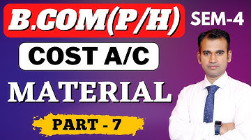 cost account class for bcom class / material / part 7 / du / sol / b.com class / by anuj sir