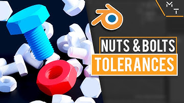 3D Printed Nuts & Bolts Tolerances In Blender 2.83 | How to - Tutorial