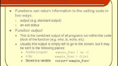 Unix Shell Scripting Functions Part 4