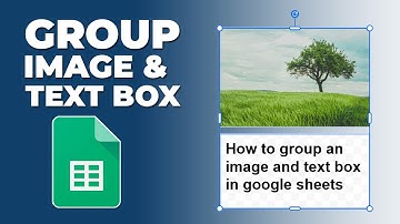 How to group an image and text box in google sheets