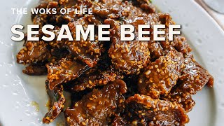 Sesame Beef | Crispy wok-fried beef crusted in golden sesame seeds | The Woks of Life