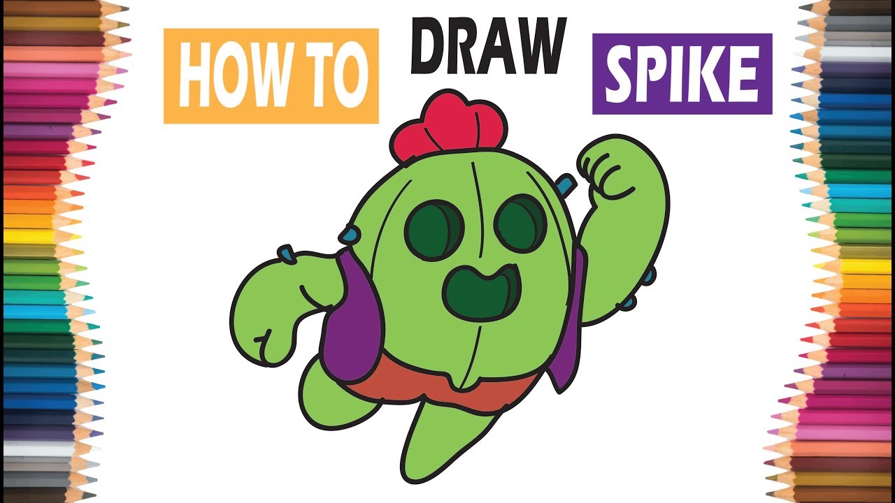 Drawing Spike For Kids Brawl Stars Drawing Brawl Stars Kids Videos Kids Can Draw Youtube - how to draw spike brawl stars step by step