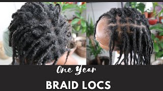STARTING LOCS WITH BRAIDS | ONE YEAR ANNIVERSARY | BRAID LOCS