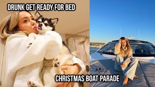 Christmas boat parade/dinner parties! vlogmas day 17!
