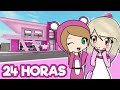 24 HORAS VIVIENDO en un MUNDO ROSA con ELA en BROOKHAVEN ROBLOX