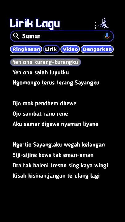 Download lagu Samar - lirik lagu #feedshorts