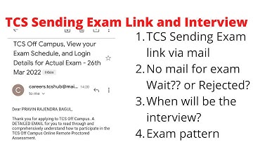 TCS Actual Exam Link and Interview Invite Mail | TCS Offcampus Hiring | TCS Mail Update