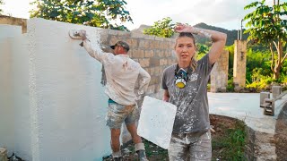 APPLYING STUCCO ON A MASSIVE BLOCK WALL BUILD! DREAM ABANDONED PROPERTY by Sailing Good, Bad, and Ugly 150,562 views 3 months ago 29 minutes