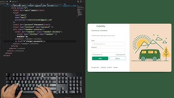 ASMR Programming - Modern Signup - login Page UI Design - no Talking
