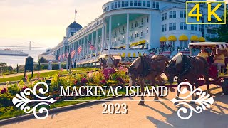 [4K]  Mackinac Island Walking Tour 2023 4K 60 fps, This Island Is CarFree Since 1898! #travel