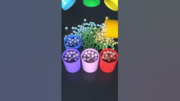 Gumballs Colored Cups Spill ASMR #satisfying #gumballls #knightcube #asmrsounds