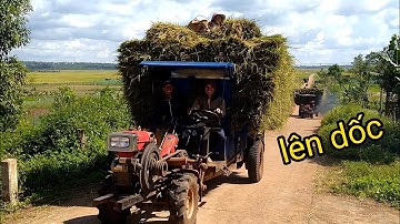 Xe công nông 2 cầu chở lúa lên dốc cực khỏe