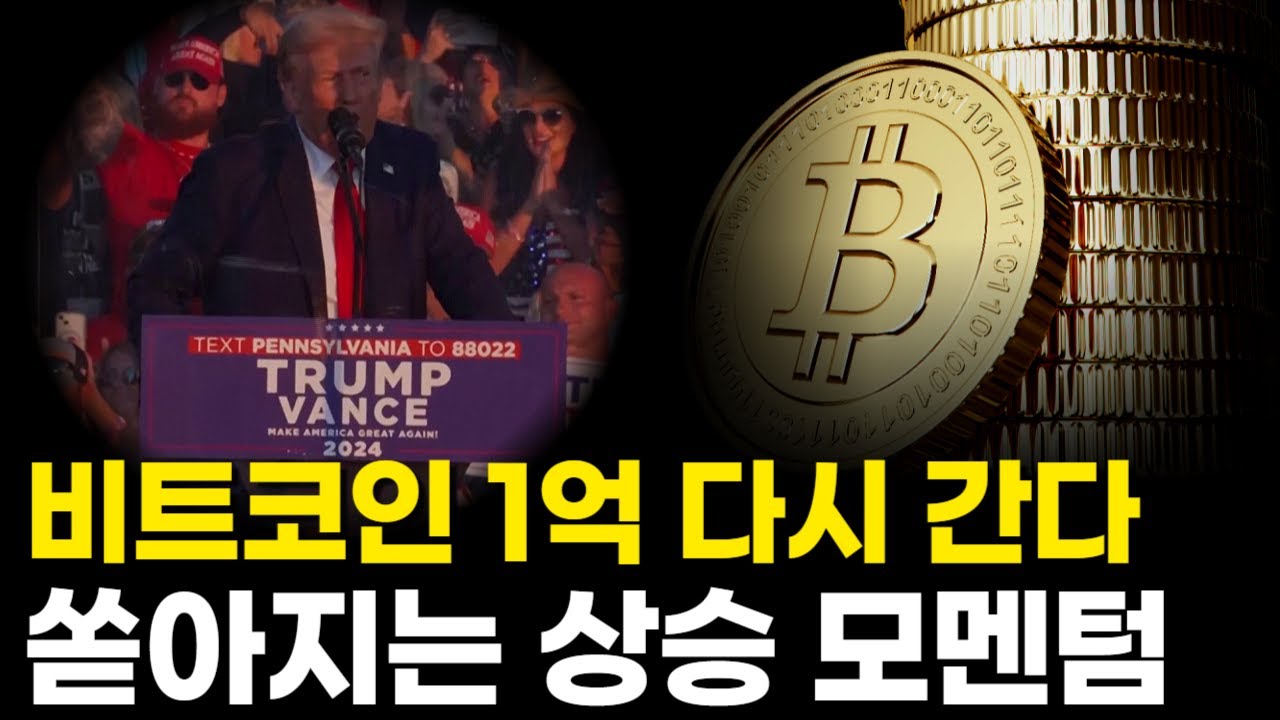 비트코인 1억 다시 간다 쏟아지는 상승 모멘텀 | #비트코인 #트럼프 #가상화폐 #미대선