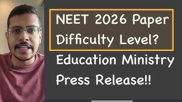 📢 NEET 2026 Paper Difficulty Level | Education Ministry Guidelines For NEET 2026 | Dr. Anand Mani