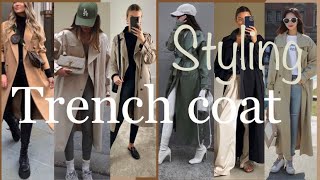 How to style trench coats / outfits trench coat ideas / fashion for winter /2023/ lookbook