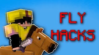 FLY HACKING in Minecraft Bedwars