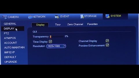 Change Display Resolution from Your DVR
