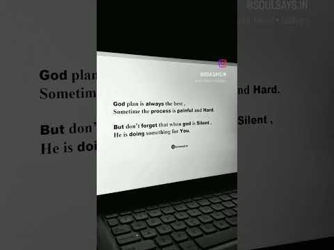 God's plan is