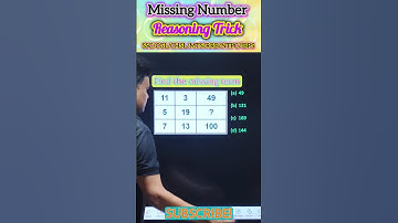 Missing Number Reasoning Short Tricks in hindi | RRB, SSC, SSGD, #ssccgl #ssc