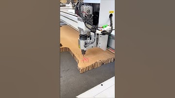 CNC Knife Cutter Shapes Corrugated Board Fast#CNCKnifeCutter #CorrugatedCutting #PackagingCNC#cnc