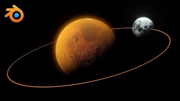 Create A Moon or Satellite In Blender | Movement In A Circular Path | Create Infinite Loop Movement
