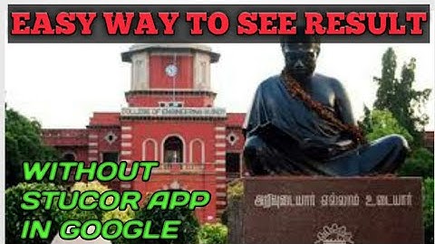 HOW TO WATCH ANNA UNIVERSITY RESULT WITHOUT STUCOR APP IN GOOGLE #annauniversity