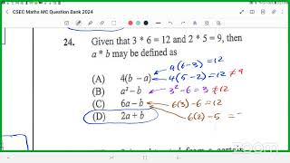 CSEC Mathematics Multiple Choice Strategy Class 2024 Day 2