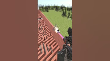 Destroying Vehicle in Big Maze Nextbot Gmod