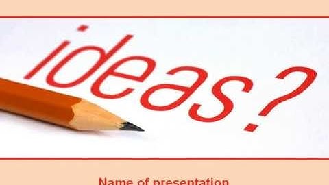Any Ideas PowerPoint Template by PoweredTemplate.com