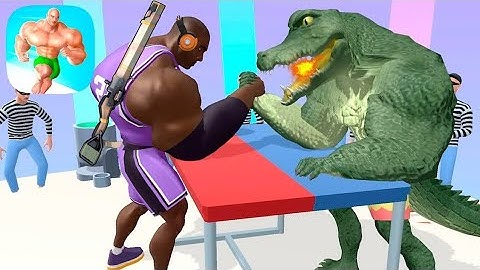 Muscle Rush All Levels Walkthrough  Wrestling  Android IOS, New Smash Running Games with Power Bank