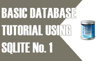 DATABASE TUTORIAL, CREATE, UPDATE, DELETE, SEARCH, USING SQLITE