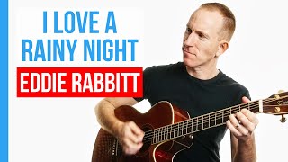 I Love A Rainy Night ★ Eddie Rabbitt ★ Guitar Riff Lesson Tutorial [with PDF]
