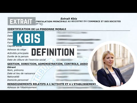 Qu'es ce qu'un extrait KBIS pour une société?