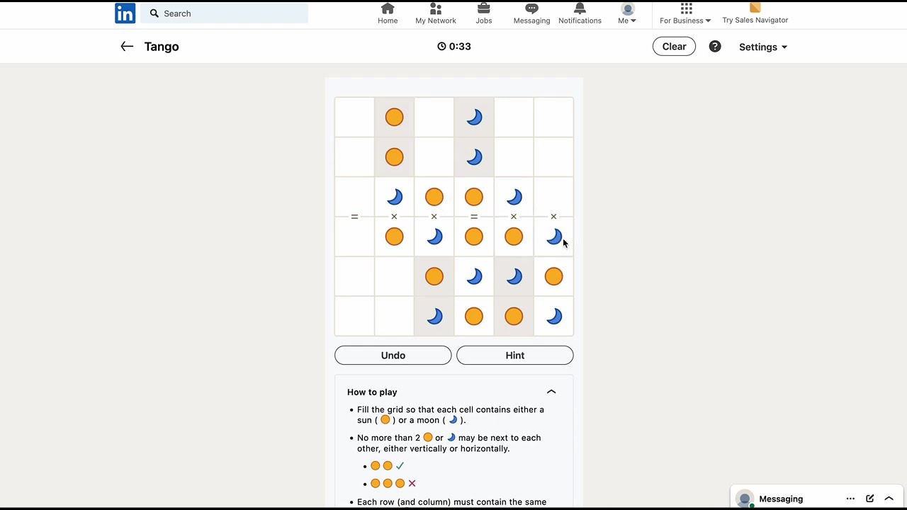 LinkedIn Tango #28 | 4th Nov, 2024