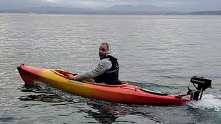1.2 hp outboard motor on a Kayak