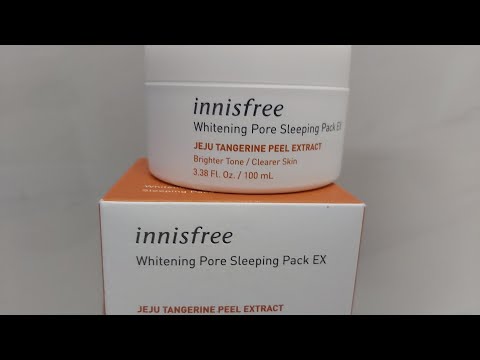 REVIEW Mỹ Phẩm Innisfree/ Mặt Nạ Ngủ sleeping mask/WHITENING PORE SLEEPING PACK EX