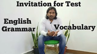 Information/ Invitation for upcoming Written Test ( English grammar, vocabulary ) | Sunday 26 sept.|