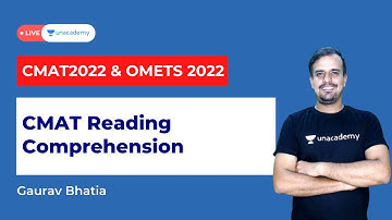 CMAT Reading Comprehension | Verbal Ability | CMAT2022 | Gaurav Bhatia | Unacademy CAT-alyst