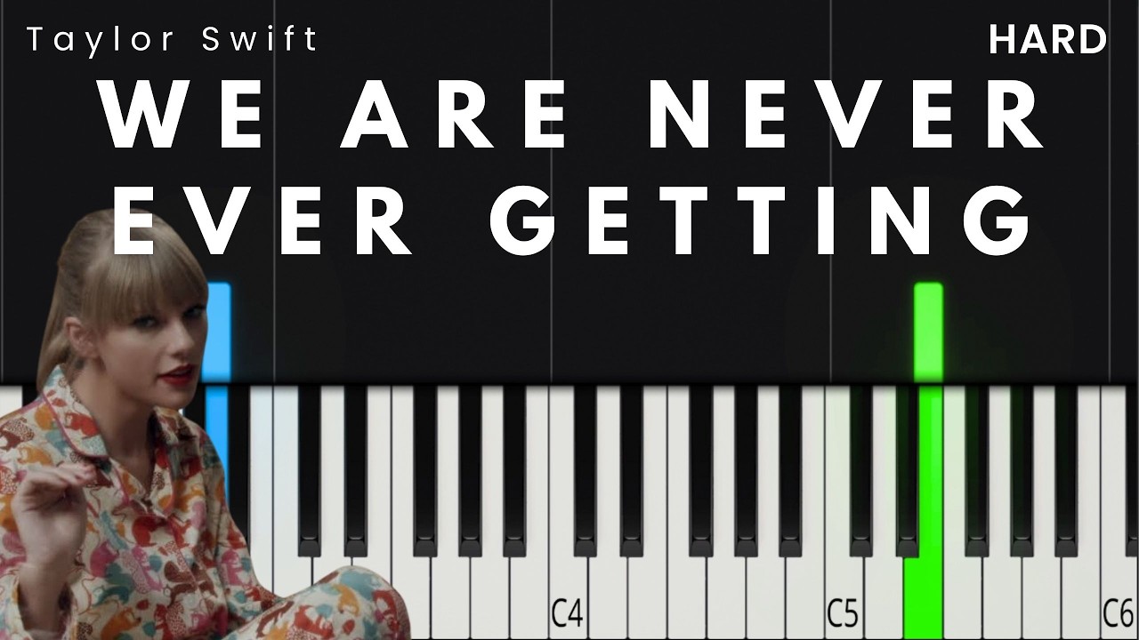 Taylor Swift - We Are Never Ever Getting Back Together | SLOW HARD Piano Tutorial