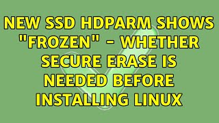 New SSD hdparm shows 