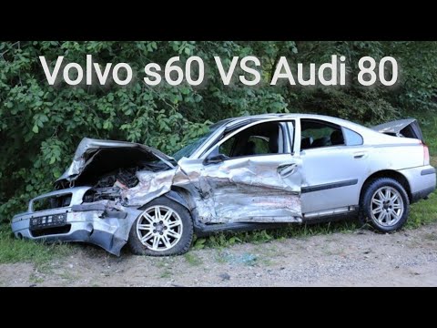 Volvo crash. Volvo s60 VS Audi 80. Volvo for life.